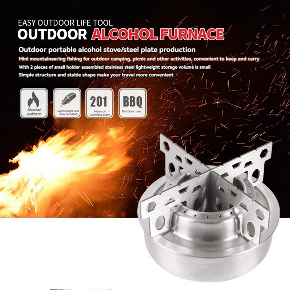 Portable Mini Alcohol Stove Cr - огляд і ціна Camping Hiking Cooking