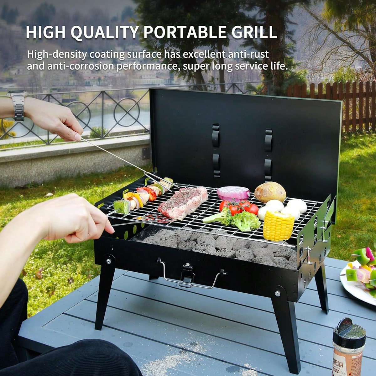 1pc Small Portable Charcoal Gr - огляд і ціна Camping Hiking Cooking